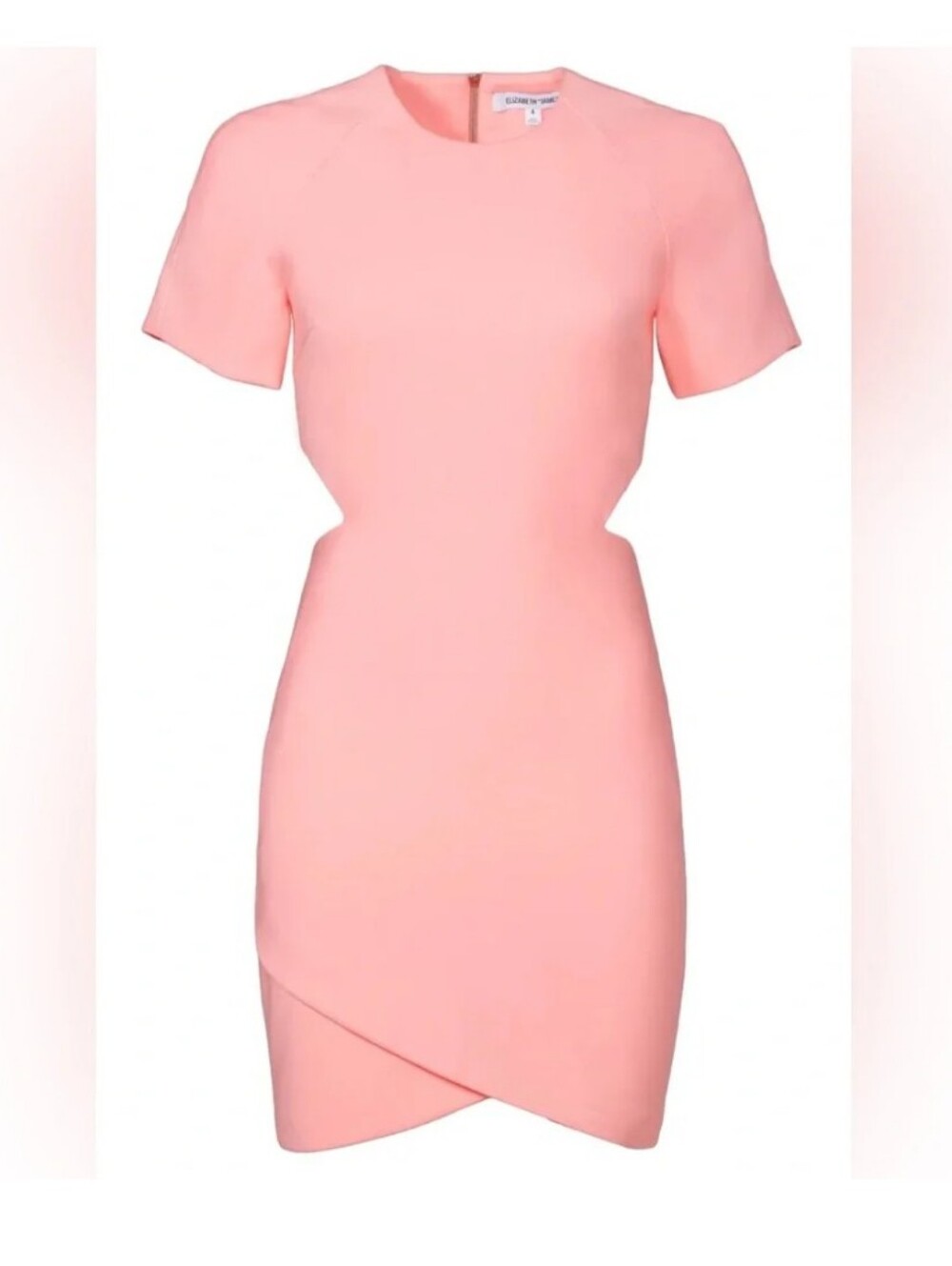 Elizabeth and James Coral-Pink Short Sleeve Sheath Dress